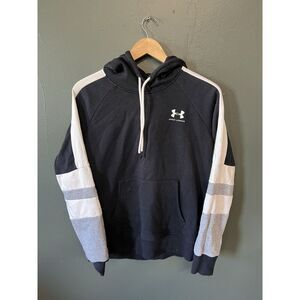 Under Armour Womens Black Pullover Hooded Sweatshirt Size Medium